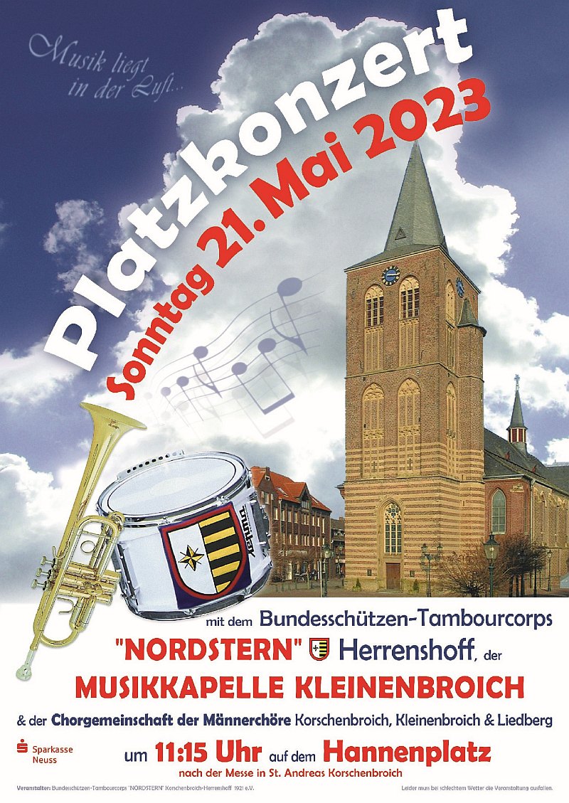 Pakat Platzkonzert mit Bundesschützen Tambourcorps Herrenshoff 2023